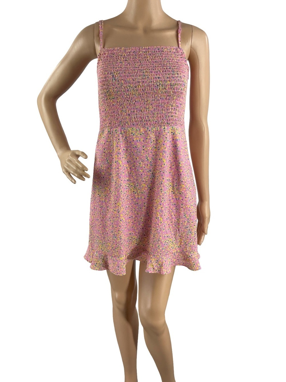 French Connection Stacie Daisy Pink Floral Mini Dress Summer Size 6